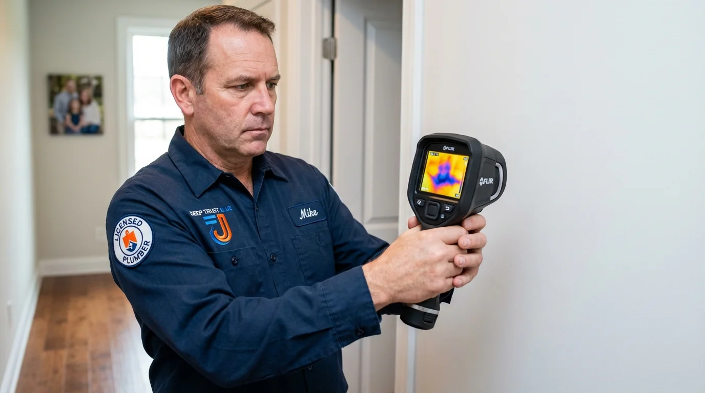 Thermal imaging leak detection by Johns Plumbing LLC in Steele